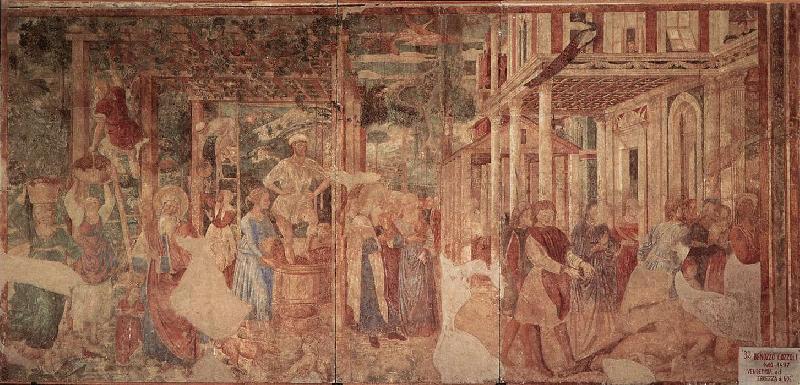 GOZZOLI, Benozzo The Vintage and Drunkenness of Noah fdg